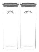 Kilner Clear Fresh Storage Jar Glass Storage Jar 2l Set of 2
