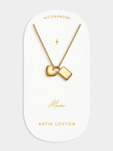Katie Loxton Gold Tone Mum Charm Waterproof Necklace