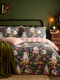 Furn Black/Pink Bootanical Reversible Duvet Cover and Pillowcase Set