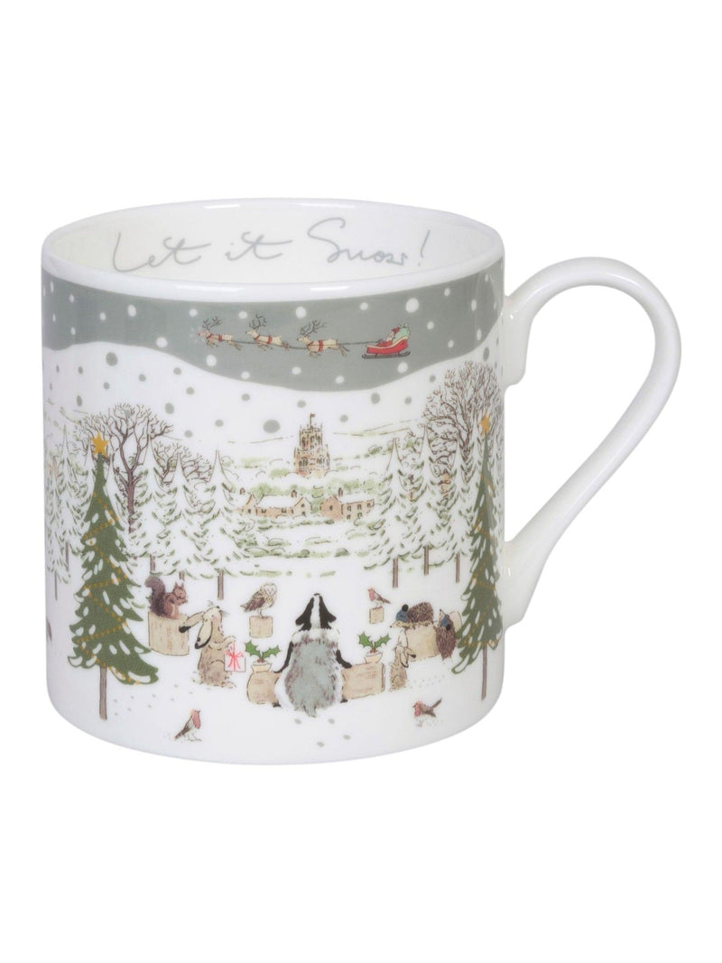Sophie Allport White Festive Forest Let It Snow Mug