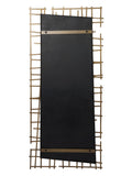 Libra Interiors Gold Lattice Wall Decor Mirror Brass Finish