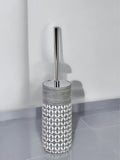 Showerdrape Grey Ravello Geo toilet brush (British brand)