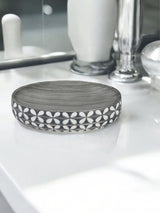 Showerdrape Grey Ravello Geo Soap Dish One