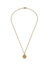 DCK Mens Gold Tone Stainless Steel Coin Necklace