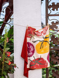 Purer Home X Eden Project Set of 2 Multi Tomatoes Double Oven Gloves & Tea Towel