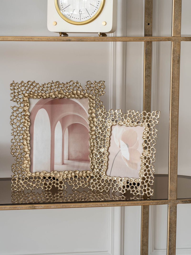 Libra Interiors Gold Miel photo frame 5x7, UK version