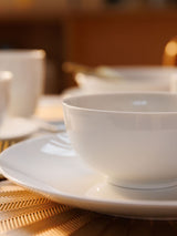 Mikasa White Chalk Porcelain Cereal Bowls Set of 4 (14cm Diameter)