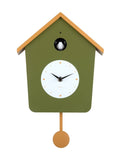 Karlsson Army Green Ochre Yellow Cuckoo Wall Clock