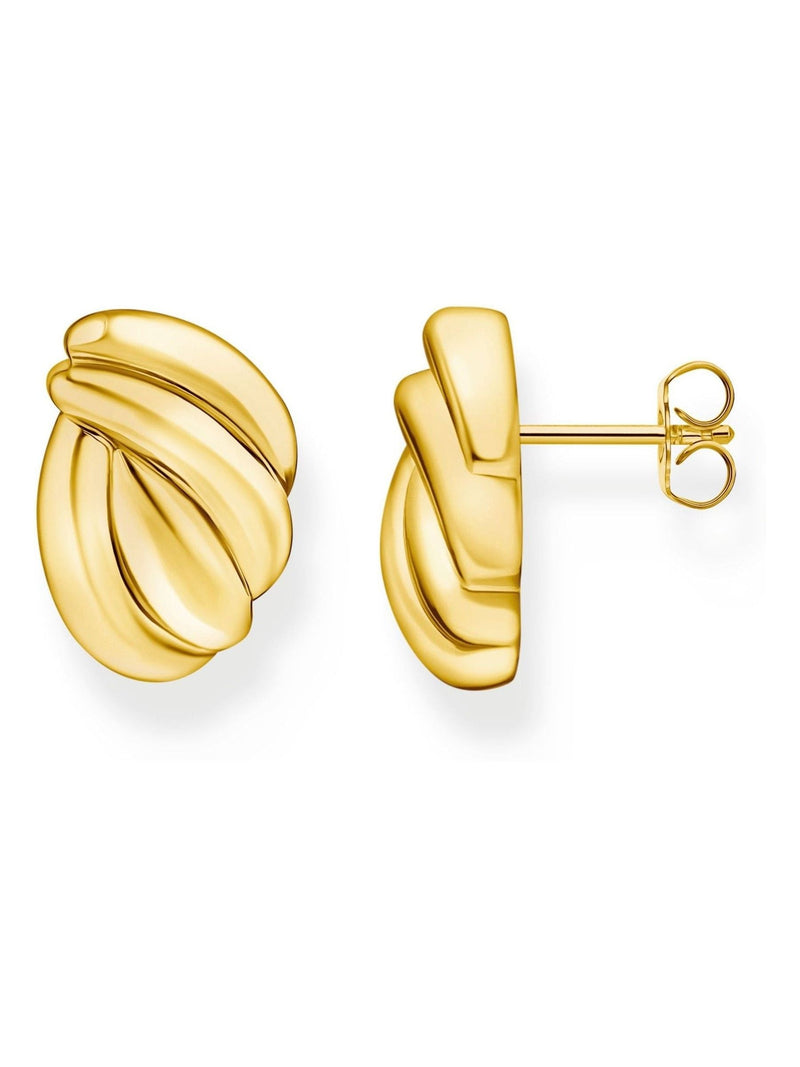 Thomas Sabo gold tone shapes looped stud earrings (British brand)