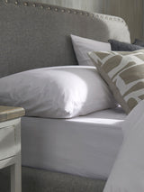 FBC White Plain Dye Fitted Cotton Bed Sheet