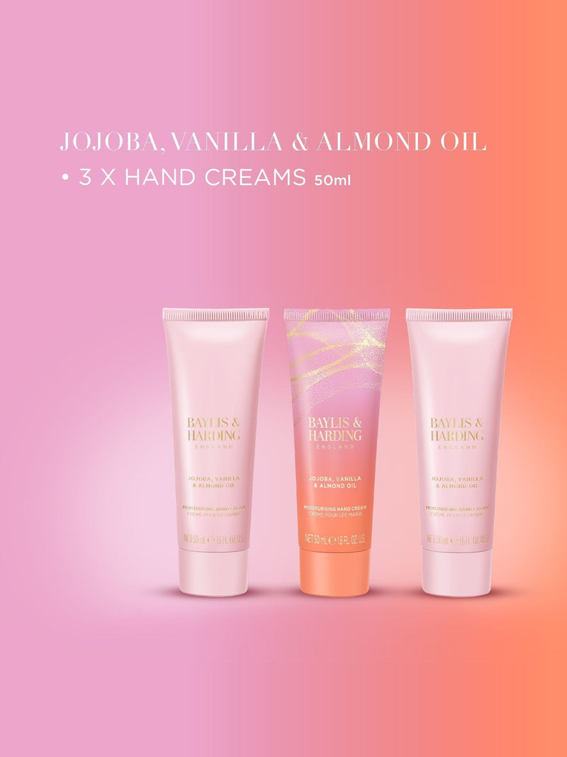 Baylis & Harding Jojoba Vanilla Almond Oil hand cream set 3x50ml - British product