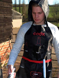 Jeray Black/Red Man BBQ Apron with Detachable Hood