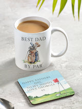 Loveabode Personalised Happy Father's Day 11oz Ceramic Mug and Coaster Set