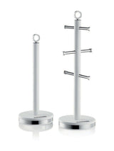 Swan White Towel Pole and Mug Tree Set Kitchen Organiser 43.5cm