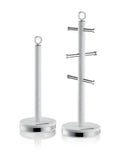 Swan white towel pole and mug tree set 43.5cm height (British brand)