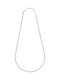 Men's Fine Curb Chain Necklace in Silver Tone with Waterproof Design