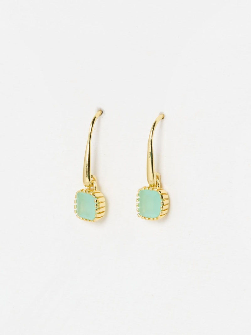 Oliver Bonas blue briar aquamarine drop earrings, imported from the UK