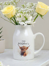 PMC Personalised Highland Cow Ceramic Jug Vase
