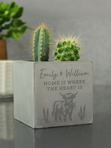 PMC Personalised Highland Cow Concrete Plant Pot