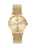 Limit Gold 36mm gold analogue watch with mesh strap, UK version