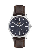 Limit Black Modern 38mm Round Analogue Watch With Strap
