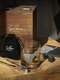 Selbrae House Grey Highland Cow Whisky Drinks Set
