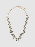 Reiss Gold Cristiana Geometric Crystal Necklace