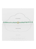 Green Aventurine Bead Bracelet with Cubic Zirconia Charm 18cm x 9cm