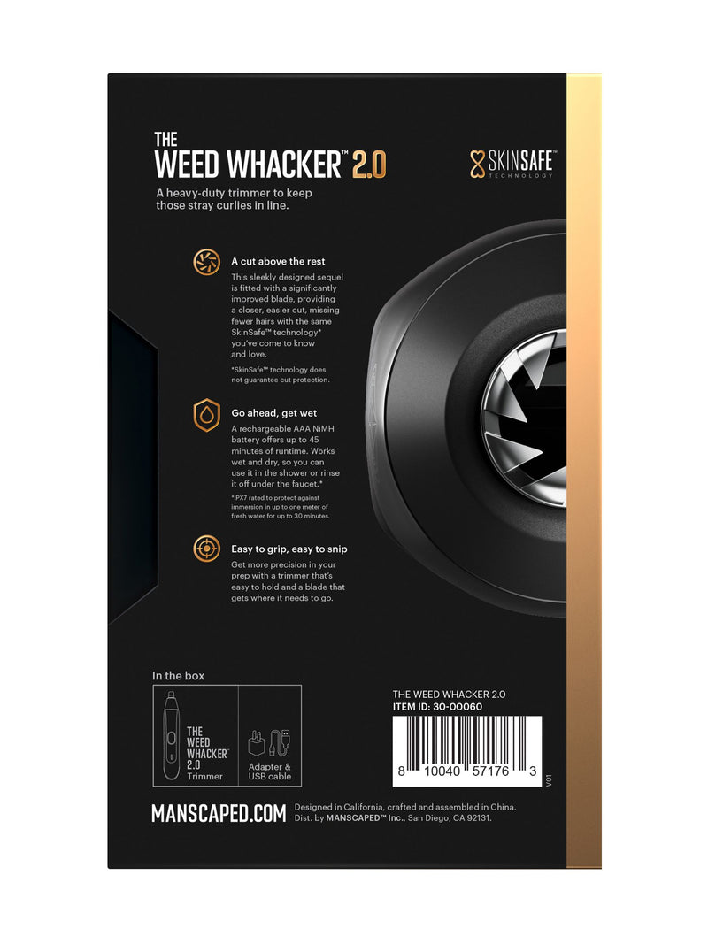 Manscaped Weed Whacker 2.0 electric trimmer, imported from the UK