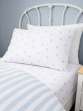 Bianca Blue Mini Star & Stripes cotton duvet set - British product