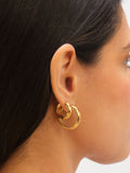Jon Richard gold plated stainless steel waterproof hoop earrings 25mm, UK version