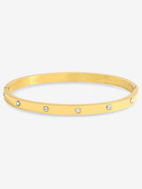 Jon Richard Gold Plated Stainless Steel Waterproof Crystal Polished Bangle