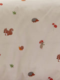 Catherine Lansfield Cream Fox and Woodland Friends Fitted Sheet