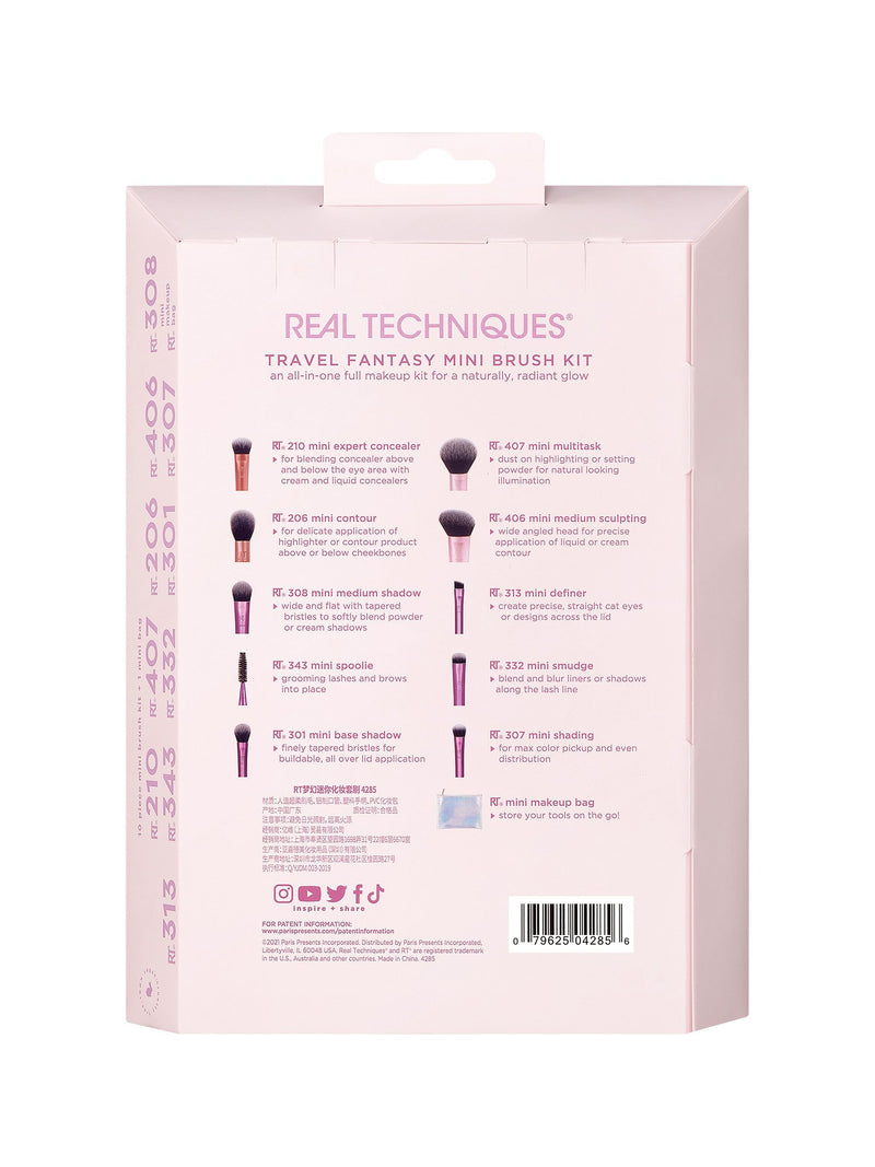 Real Techniques Travel Fantasy Mini Makeup Brush Set