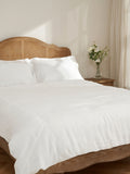 Truly White linen ladder stitch duvet cover (British brand)