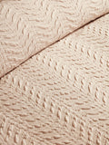 Serene Natural Embossed Curve Textured Duvet Cover Set