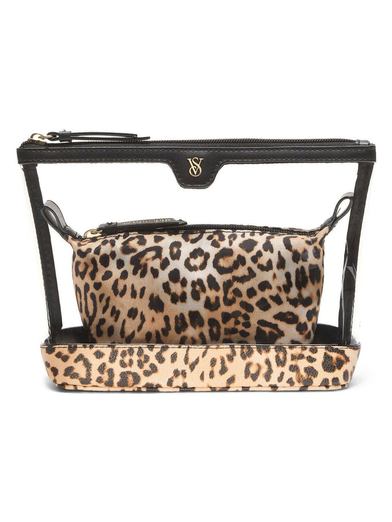 Victoria's Secret Makeup Bag Leopard Brown 9.8x3.3x6.3cm (British brand)