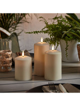 Lights4fun TruGlow Waterproof Outdoor LED Candle Trio LED Candle Set 15cm