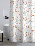Catherine Lansfield White Enchanted Twilight Animal Shower Curtain Size One - British product