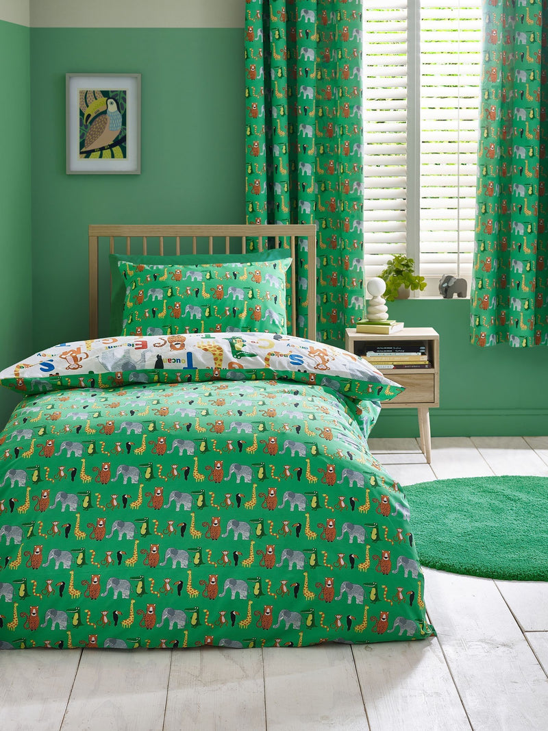 Catherine Lansfield Animal Magic Reversible Duvet Cover Set - British product
