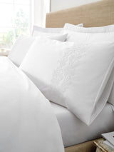 Bianca White Embroidery Floral Cotton Duvet Cover Set