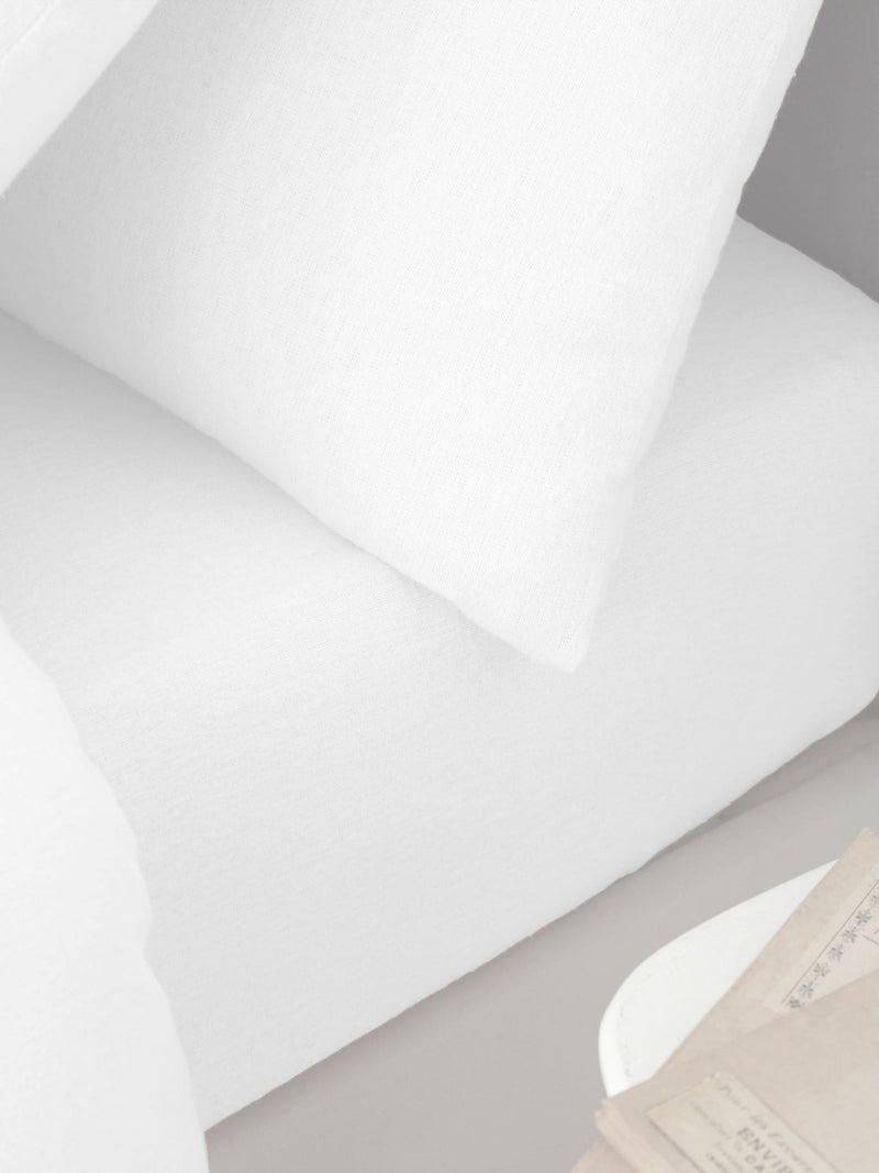 Catherine Lansfield white brushed cotton extra deep fitted sheet - British product