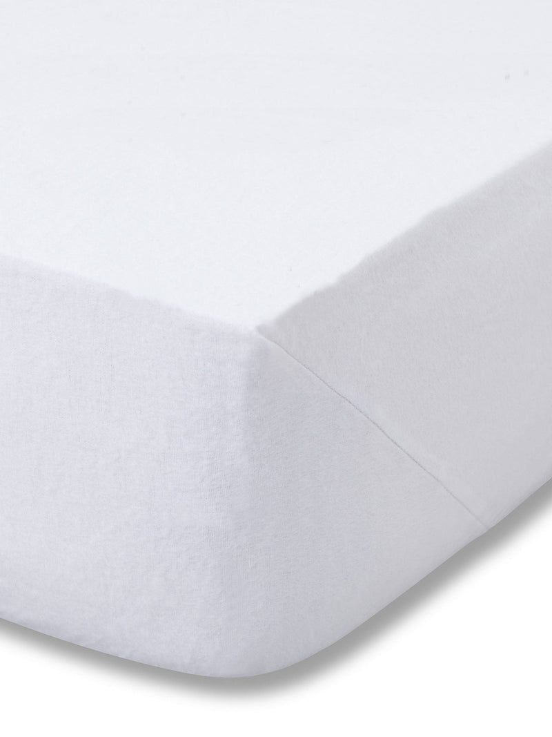 Catherine Lansfield white brushed cotton extra deep fitted sheet - British product