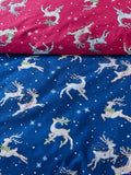 Their Nibs Blue Christmas Reindeer duvet cover set (British brand)