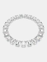 Swarovski White Rhodium Plated Octagon Cut Millenia Tennis Necklace