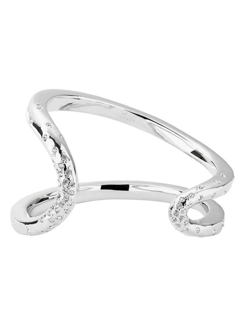 Karen Millen cuff bracelet silver tone crystal, UK version