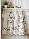 Catherine Lansfield Natural Christmas Town Cotton Kitchen Tea Towel