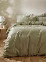 Martex Pistachio Green Touch of Linen Duvet Cover Set
