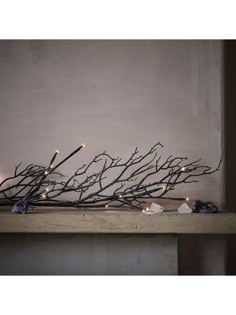 Lights4fun black twig Halloween garland 1.5m, UK version