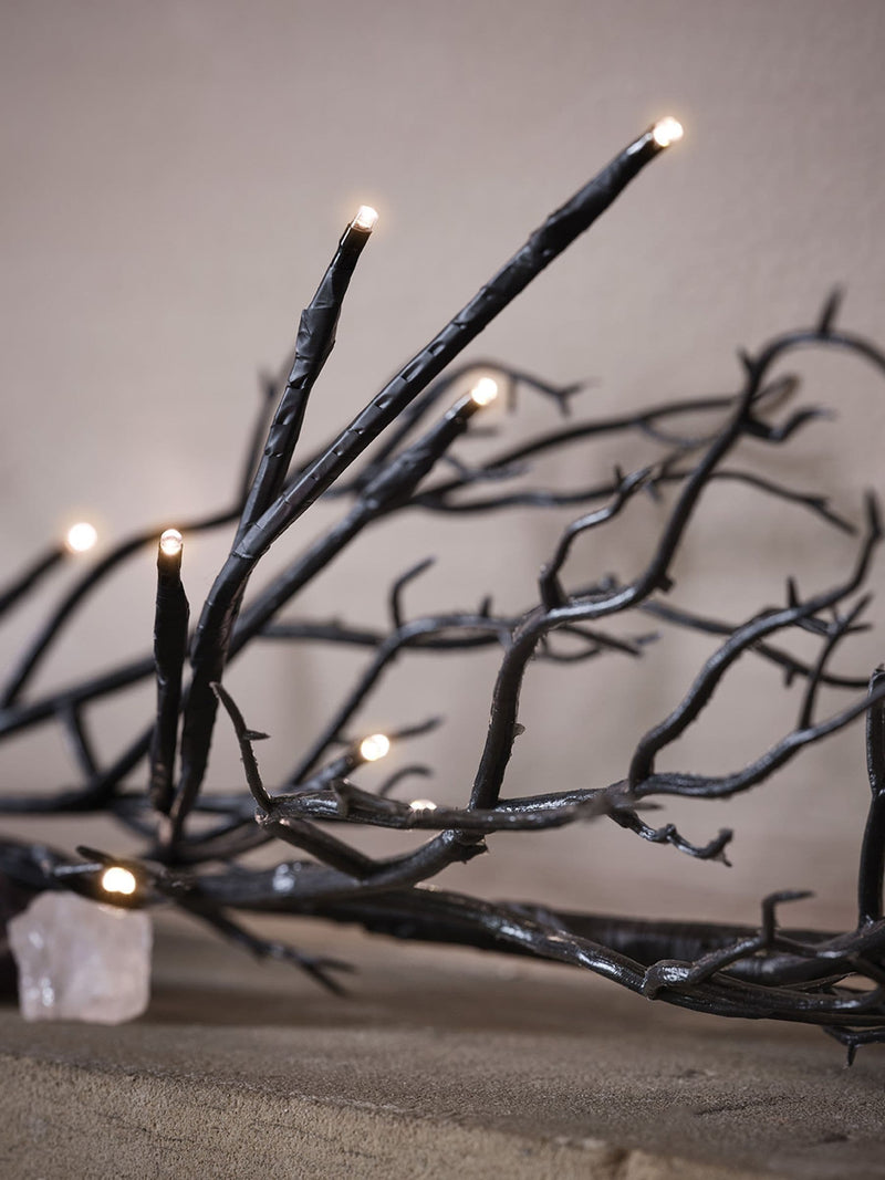 Lights4fun black twig Halloween garland 1.5m, UK version